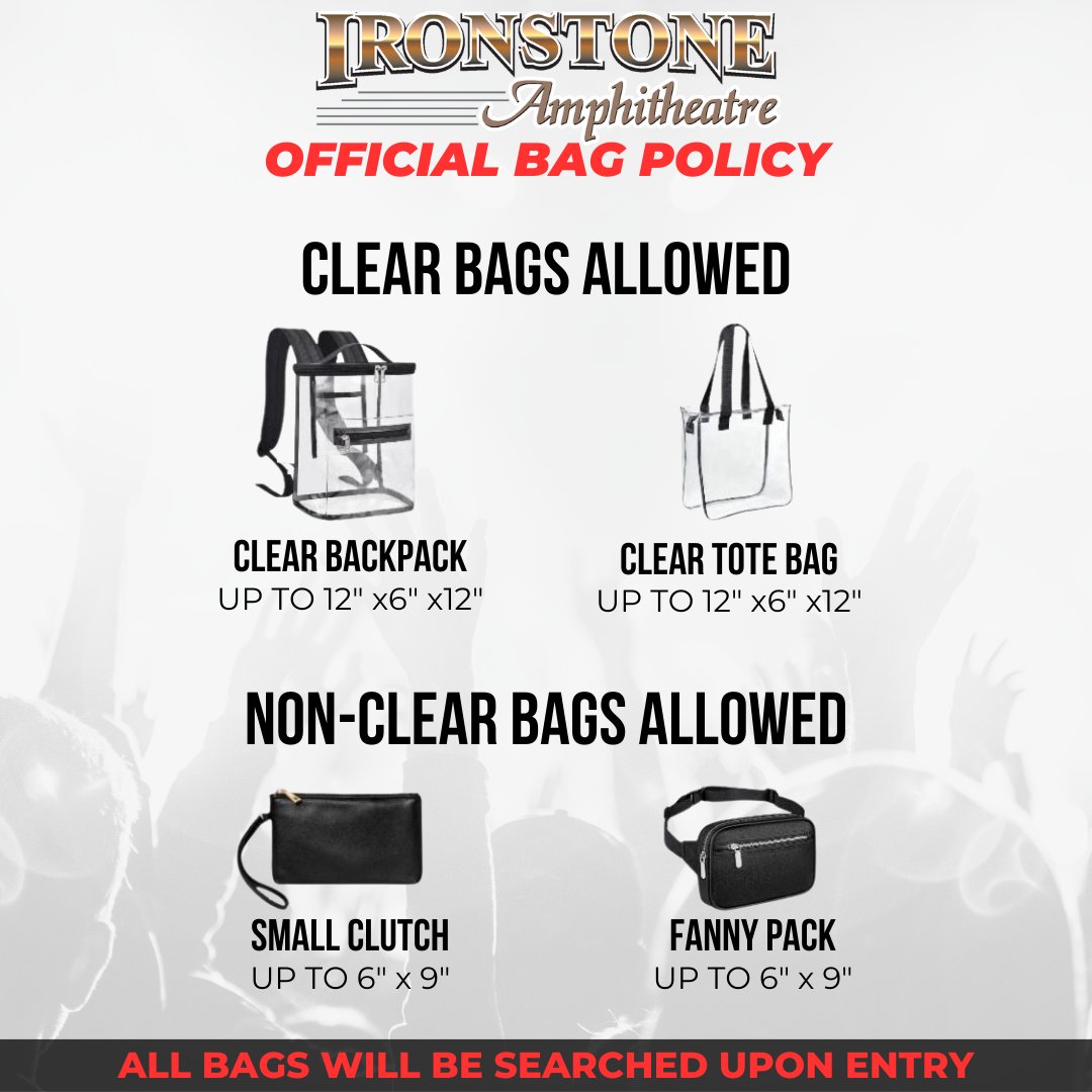 RichterENT's tweet photo. If you're coming to see Slightly Stooopid, Slublime with Rome, and special guests Atmosphere and The Movement at Ironstone Amphitheatre in Murphys, CA this Thursday, please be advised of the venue's new bag policy! https://t.co/ILDYPPYdxU