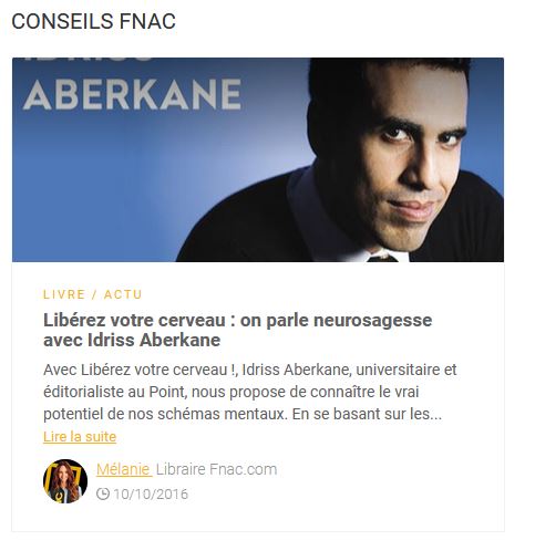 Merci Mélanie de me recommander du  #neurobullshit!
Peu importe le contenu du moment que ça fait vendre du papier, bravo la <a href="/FNAC/">Fnac</a>!