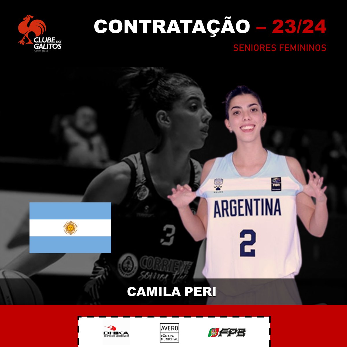 🏀Nueva argentina confirmada en Europa🏀

Camila Peri vivirá su primera experiencia en el viejo continente.
Disputará la primera división portuguesa (Liga Betlic) de la mano del Galitos.

Así ya son 2 las argentinas que estarán en ese torneo en la 2023/24.

¡Todos los éxitos!🙌💪