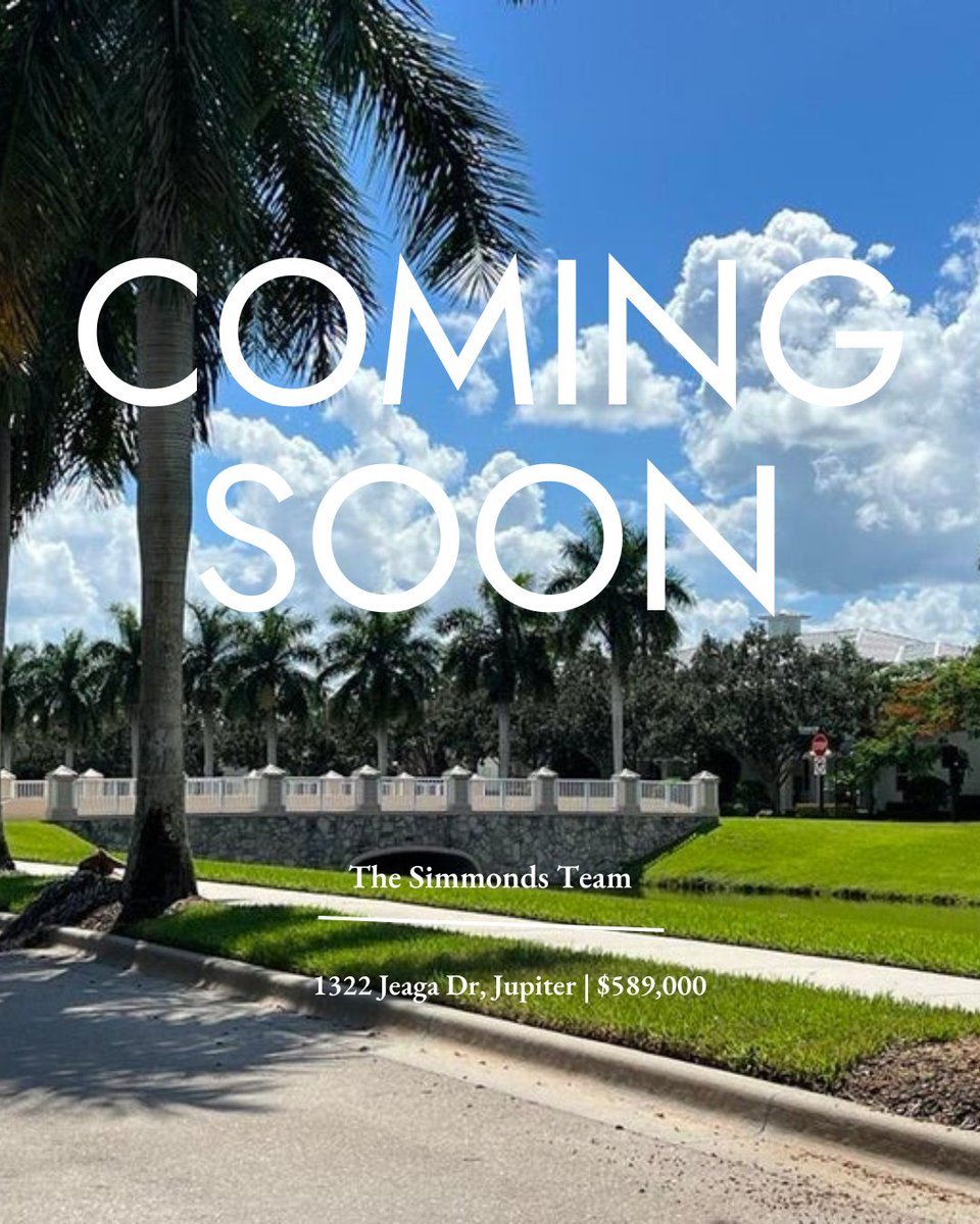 SimmondsTeam's tweet image. #COMINGSOON 1322 S Jeaga Dr, Jupiter FL! 3 bed, 2.1 bath, 1533 sqft townhome overlooking lake in scenic Mallory Creek, Abacoa! Full impact windows, metal roof, 1 car garage &amp;amp; much more. Call Amy Simmonds for more details at 561-427-3617. #jupiterfl #thesimmondsteam