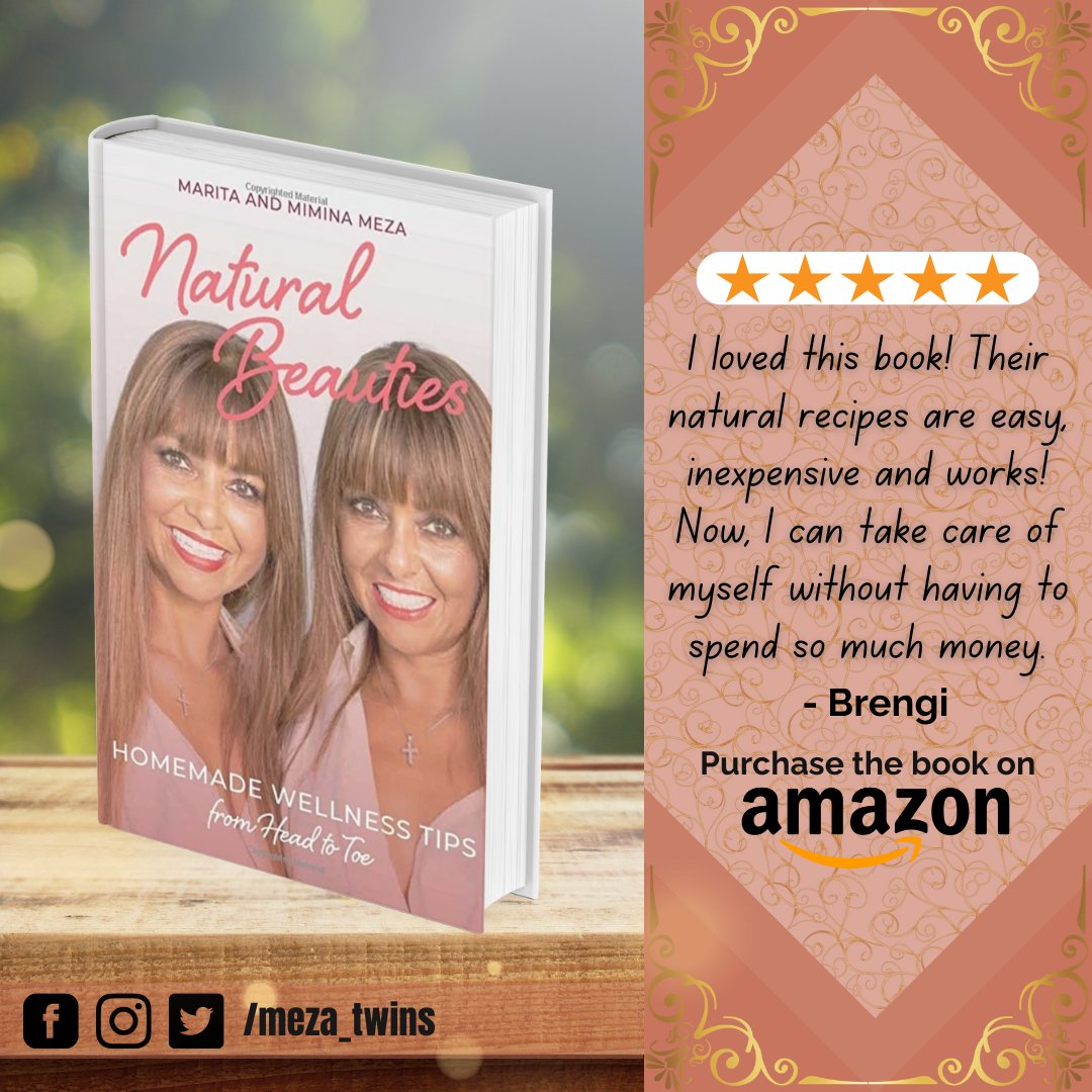 Love content about natural beauty? 💐 Look no further than my book! Check out the glowing review Brengi left on Amazon!  

Get your copy of Natural Beauties today, and don't forget to leave a review!  

#MezaTwins #NaturalBeauties #HealthyLifestyle #StayingActive #HealthyLiving