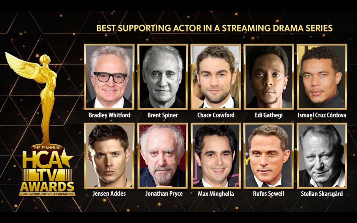 Jensen Ackles was nominated 
for the 2023 HCA TV Awards in the Best Supporting Actor in a Streaming Drama Series category.✨Congratulations!
#JensenAckles #SoldierBoy #AcklesNation #TheBoystv #HCATVAwards