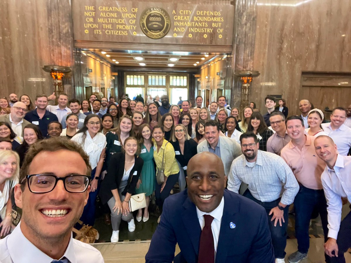 BrianDavidPlatt's tweet photo. Welcoming future leaders of Kansas City from @CenturionsKC here at City Hall this morning to learn about local government and meet special guest Mayor @QuintonLucasKC! https://t.co/3yJvRPgDTt