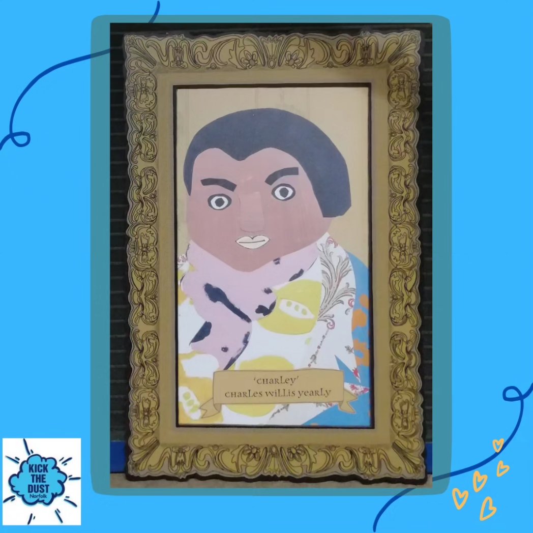 KTDnorfolk's tweet photo. Check out these by young people from #norwichinternationalyouthproject ! Using paper designed by @museumofnorwich 's #museumlab group, they created portraits of famous Norwich shoemaker Charles Yearly and infamous Norfolk rebel Robert Kett for the new window at @StrangersHall https://t.co/dwv08Li2fu