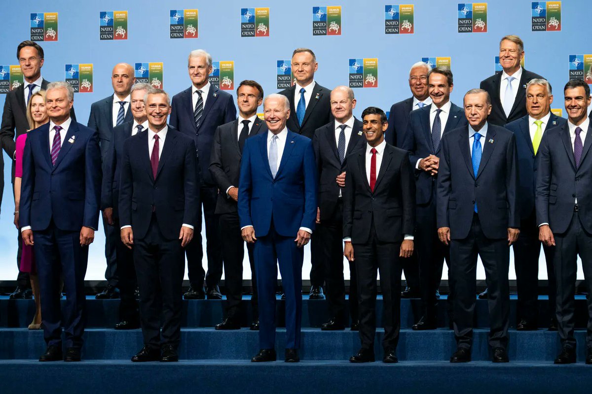 In case any one is worried that women are becoming too powerful & running the world here is a photo of the leaders of Nato countries at yesterday's summit in Vilnius 😳 Photo ©Doug Mills