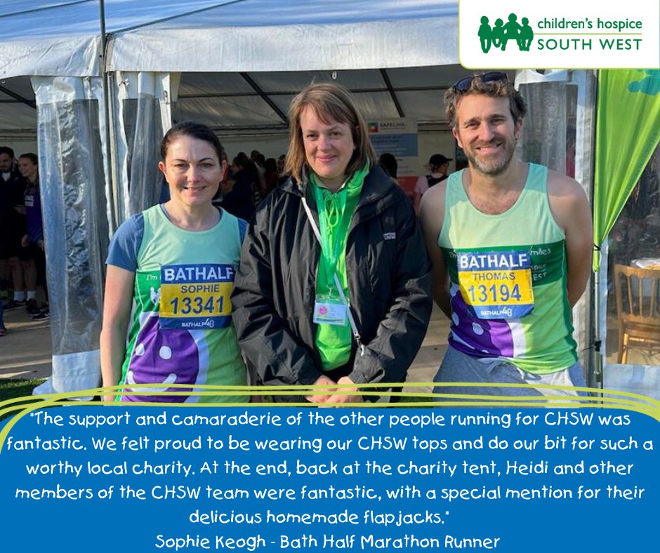 CHSW's tweet photo. As the local Children's Hospice for Bath, we would love for you to join Team CHSW and take on 13.1 miles to help raise funds for children and families across the South West💚Tickets sell out fast every year, so be quick to register 👇
https://t.co/eundMqdltU
#bathhalfmarathon23 https://t.co/fhLd6n3lO4