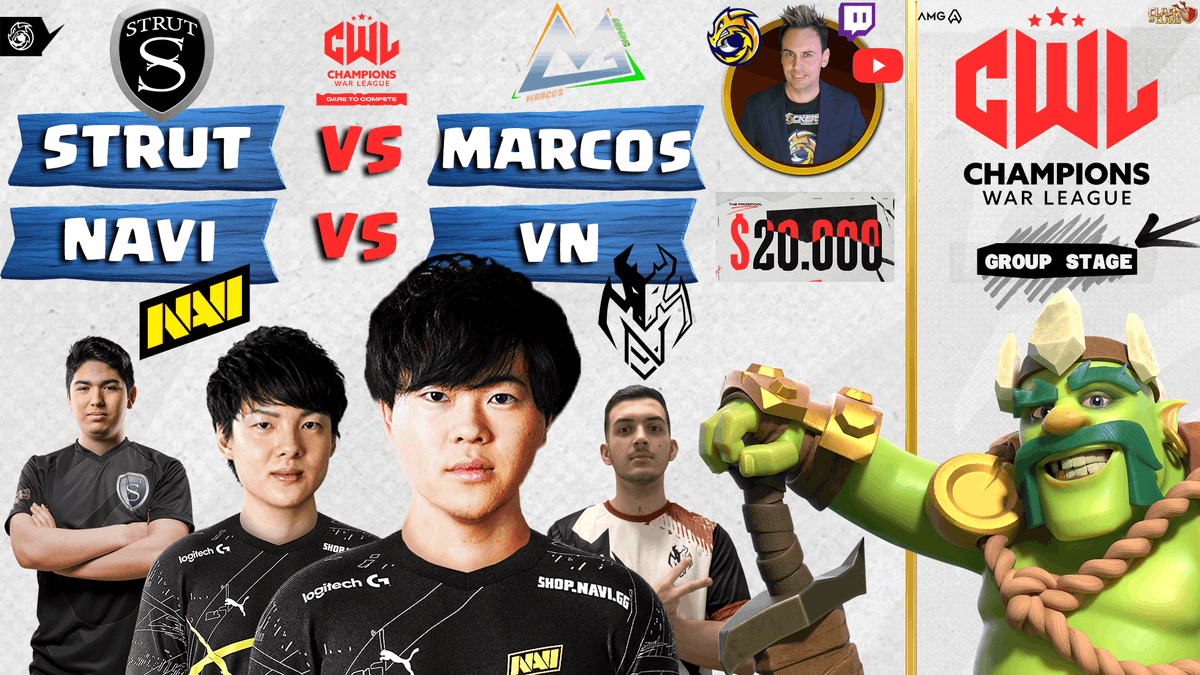 Sockers SU (@sockers_) on Twitter photo 🔴LIVE
youtube.com/live/EDiKIsclW…
<a href="/champwarleague/">Champions War League</a>
18.00 @STRUTesportsCoC
VS <a href="/MarcosGamingIN/">Marcos Gaming</a>
19.00 @navi_coc VS @VNesportingCOC
RT 🔄 🔴LIVE
youtube.com/live/EDiKIsclW…
<a href="/champwarleague/">Champions War League</a>
18.00 @STRUTesportsCoC
VS <a href="/MarcosGamingIN/">Marcos Gaming</a>
19.00 @navi_coc VS @VNesportingCOC
RT 🔄