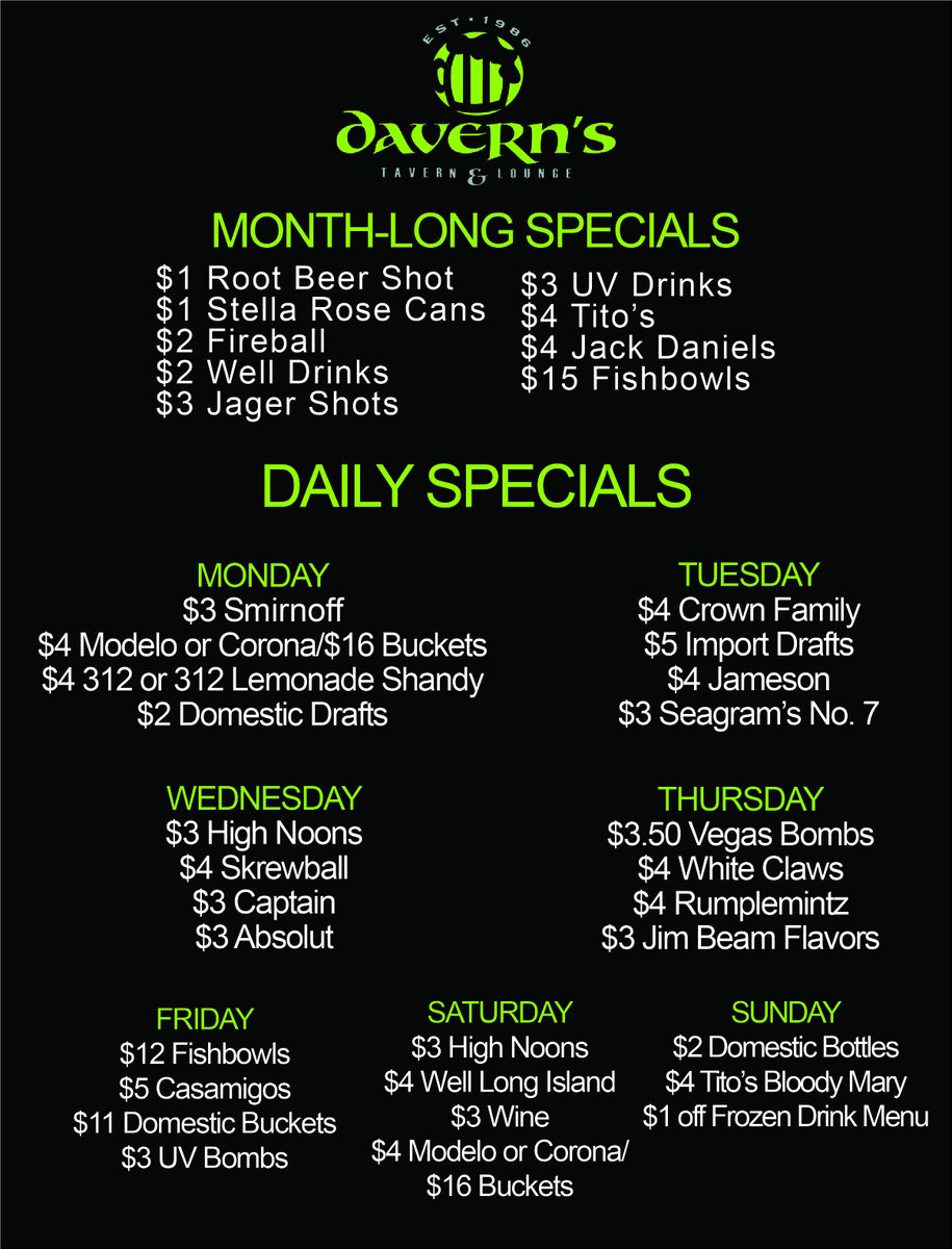 Great Specials all month long!!  Come grab a cold drink, Beer garden is open 🍻
#Chicago #Chicagobar #illinois #Drinks #Bar #Cocktails #Daydrinking #Beergarden #Bags #Horseshoes #Summer #Weekend #Specials