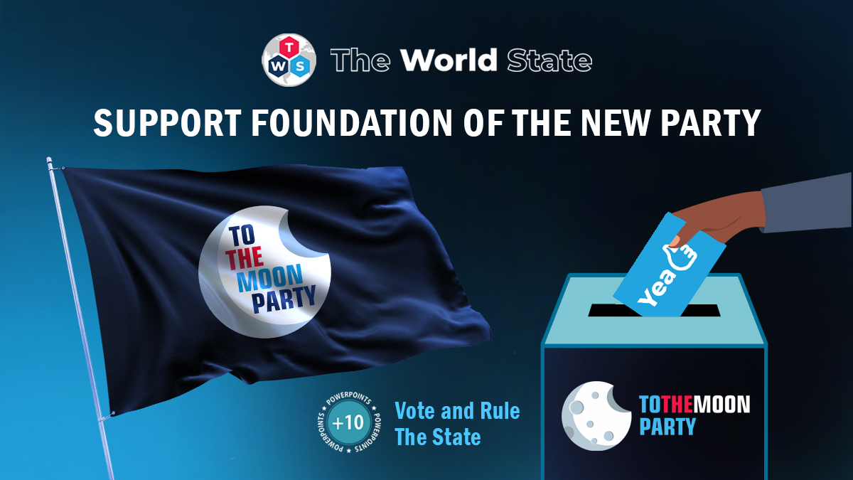 theworldstateio's tweet photo. Eddy Rudd has initiated a vote to create the TOTHEMOON Party (#TTMP).
The vision: to unite the crypto community through coordinated token purchases and capital consolidation, aiming for high earnings.
Slogan: We Make 1000x
Learn sooner, invest smarter, earn more🚀
Support this move, earn +10 PowerPoints for voting: https://t.co/zuNboStIAm
Together, we can achieve what was once only possible for whales
#tothemoon #investing #DeFi $WSC