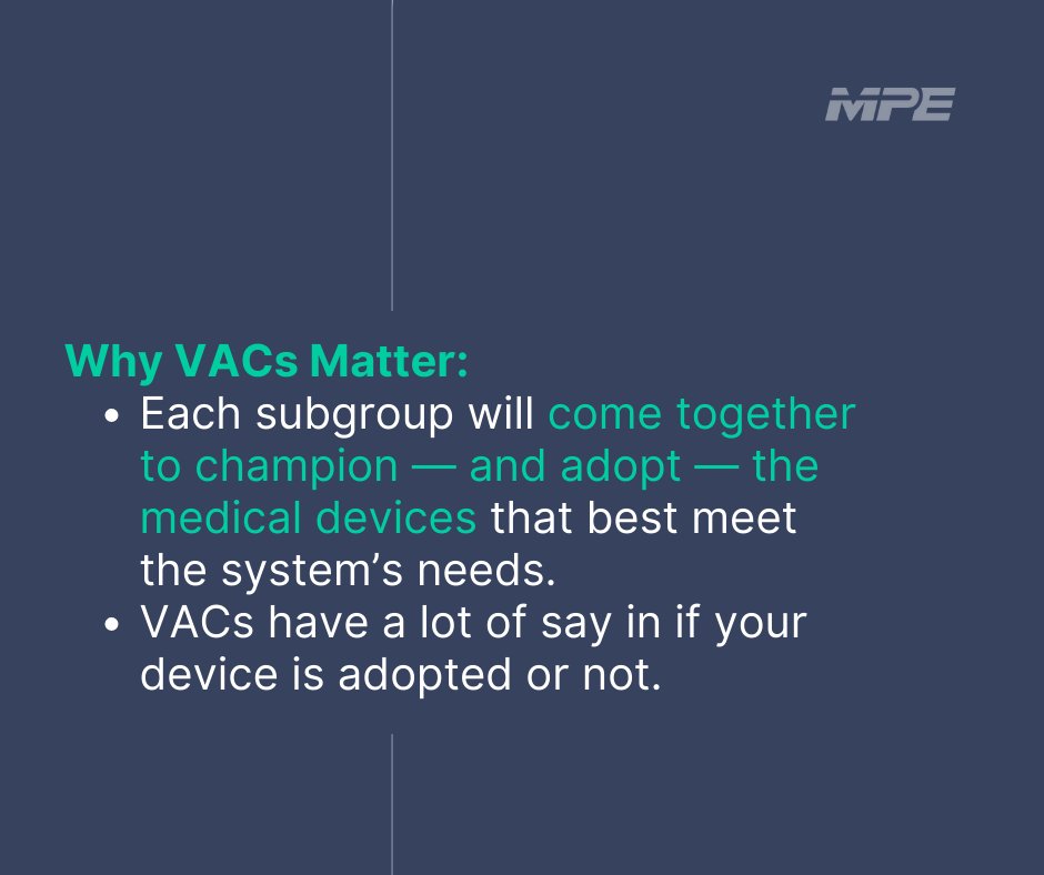 MPEDsignDeliver's tweet photo. Value analysis committees (VACs) have been around for a while, but given today’s value-based healthcare system, it's important to understand the role that VACs play in market adoption as you develop your medical device design strategy.

Read more.
https://t.co/dQNaDSsOjQ

#mpe https://t.co/wc4nP5tfZX