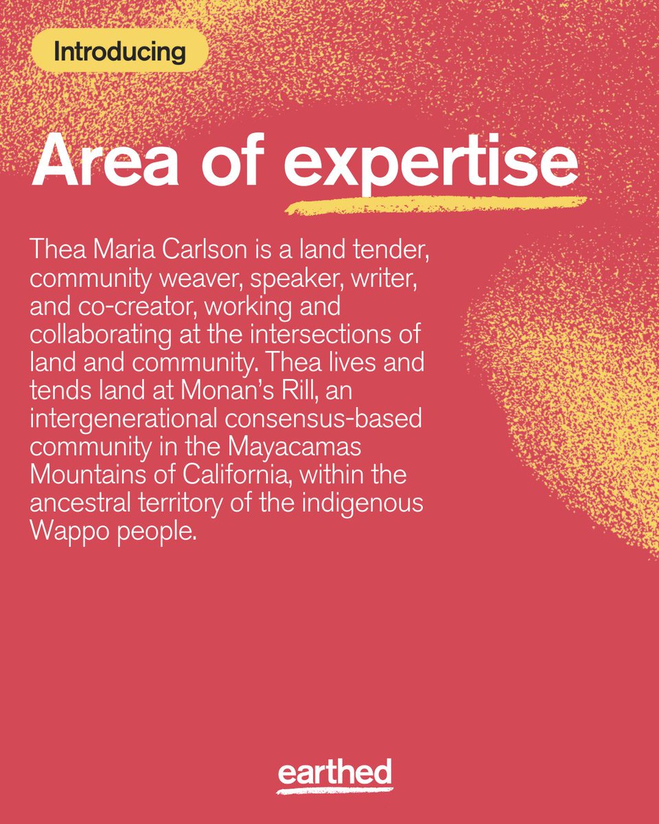 earthed_co's tweet image. MEET THE TEACHER: Thea Maria Carlson is a remarkable educator whose teachings inspire individuals at all levels of experience to create a harmonious and self-sustaining ecosystem that works as a whole, to generate abundance and nourishment. 

#WeAreEarthed #Biodynamics