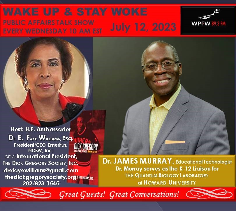 BarnesReba's tweet photo. WAKE UP &amp; STAY WOKE / PUBLIC AFFAIRS TALK SHOW
Every Wednesday 10 AM EST -- WPFW / PACIFICA RADIO 89.3 FM -- LISTEN ONLINE https://t.co/VStPqsmPY2 --
Dr. E. Faye Williams, MPA, DPA, D.Min, https://t.co/3jBK2L7h4f, Esq.
#drefayewilliams #drjamesmurray #quantumbiologylaboratory https://t.co/RZ0srVOU6r