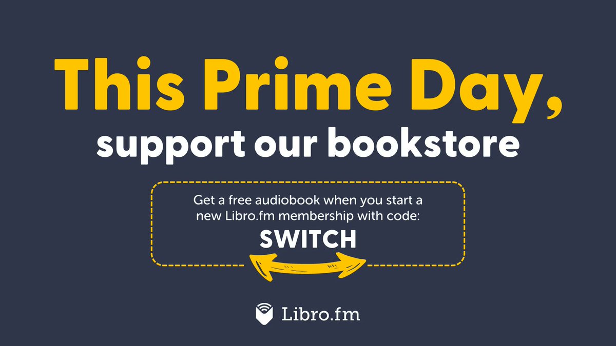 Happy Readers' Club Sale! Don't forget, you can shop local for audiobooks too! If you're ready to make the switch, use this code to get a free audiobook from our friends at <a href="/librofm/">Libro.fm</a>. Click here to get started: 
bit.ly/3PFyp7N