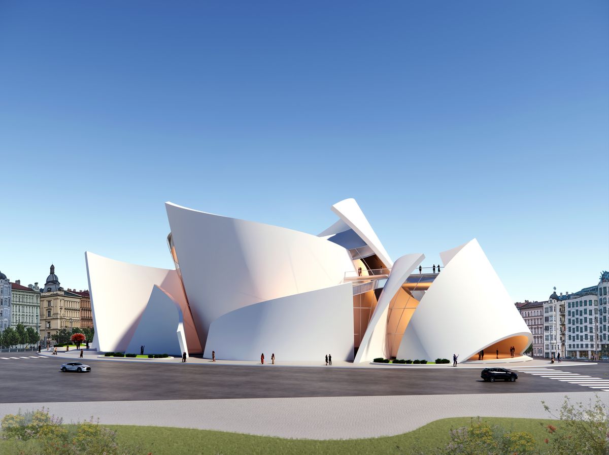gomezdetejada's tweet photo. Concert Hall, Praga, República Checa. Diseñada por Studio Lihan. vía @Architizer https://t.co/yhESwQ2lws https://t.co/pQz7pbdQoI