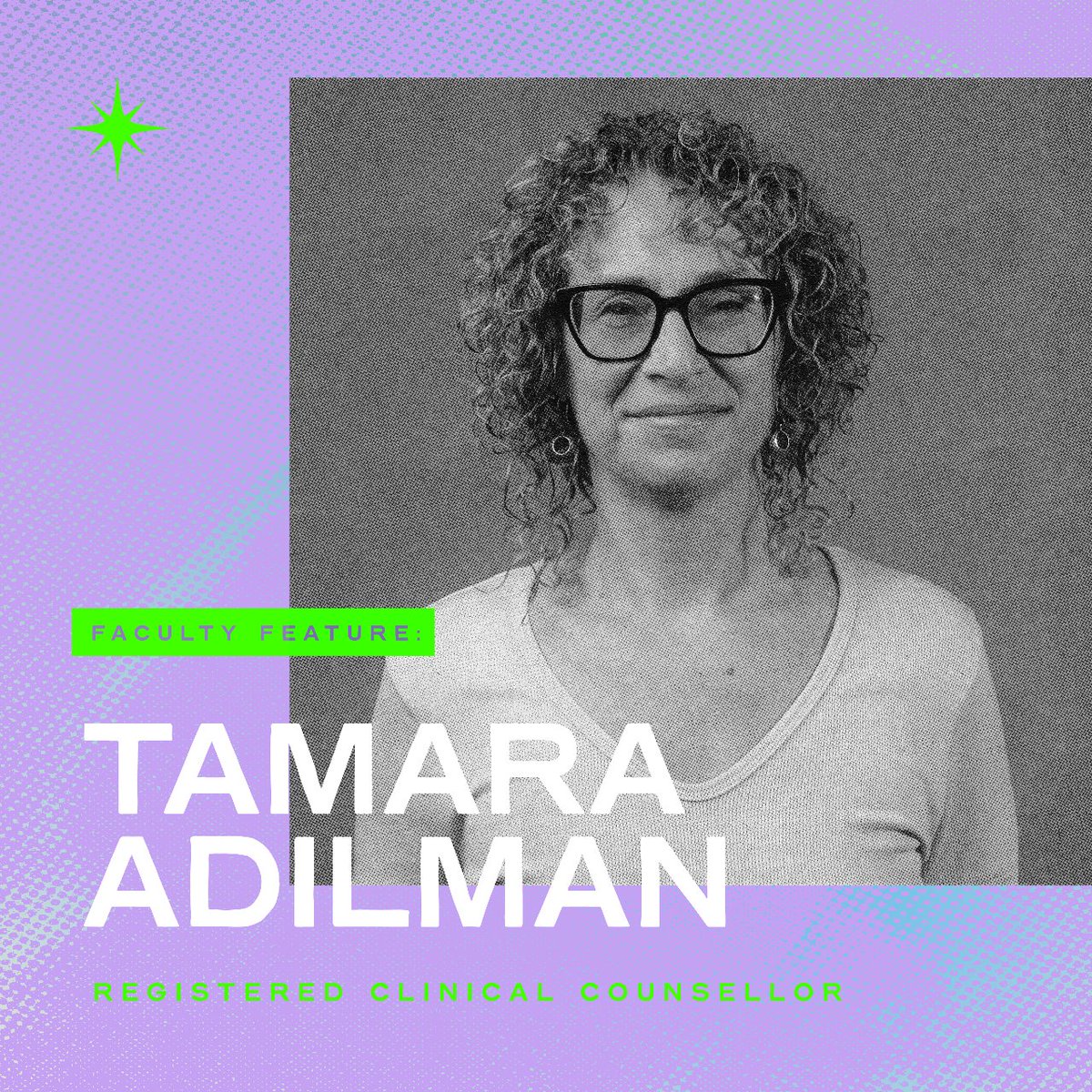 arcprogrambc's tweet image. We are excited to welcome back faculty member, Tamara Adilman! 💫

Tamara has been a therapist &amp;amp; educator in #YVR for 25+ years. She has taught many emerging artists how to understand their mental health &amp;amp; care for themselves.

Meet the 2023 ARC Faculty ➡️ arcprogrambc.com