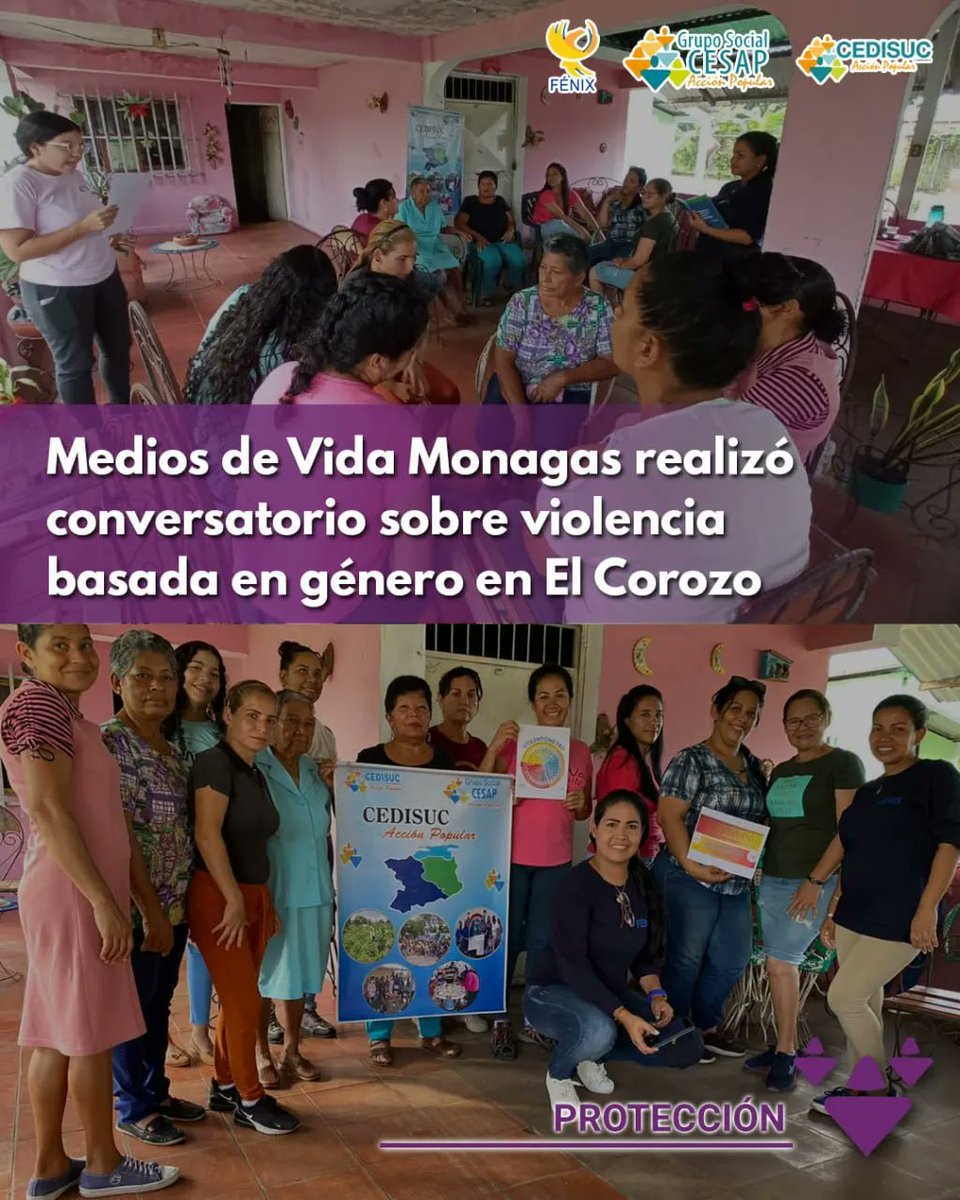 cedisuc_ve's tweet photo. El proyecto Medios de Vida, en el estado Monagas, llevó a cabo un conversatorio sobre violencia basada en género, en la comunidad El Corozo.
#SomosCesap #Cedisuc #Monagas https://t.co/aN7U4vjndy