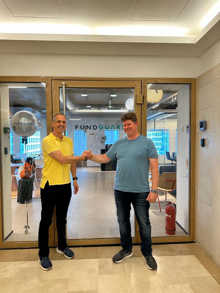 Thank you <a href="/FundGuard/">FundGuard</a> and CEO Lior Yogev for hosting early investor Moshe Bellows of <a href="/MaccabeeVc/">Maccabee Ventures</a>, at the FundGuard office in Tel Aviv! Kudos on your growth!