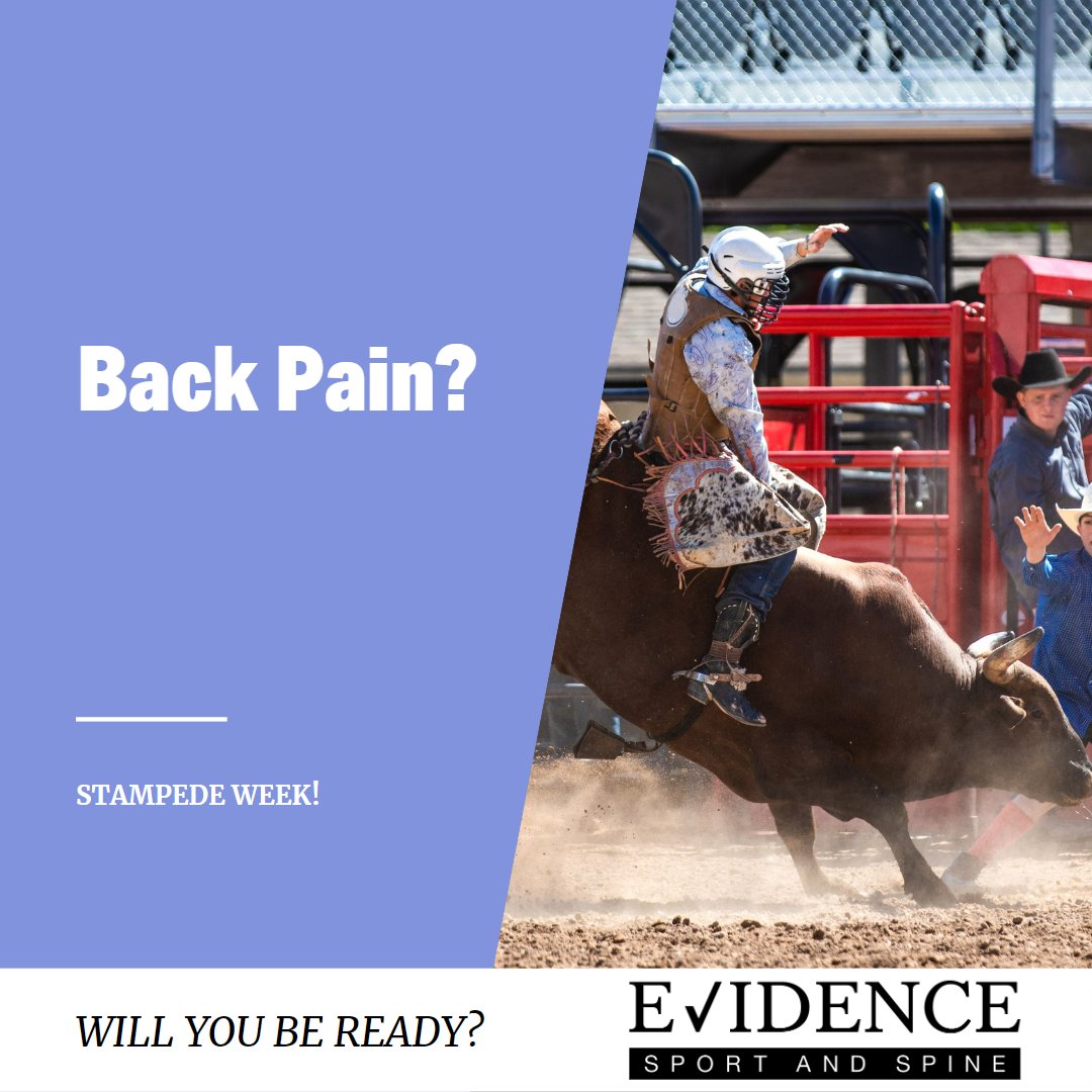 EvidenceSport's tweet photo. Stampeding can hurt, whether you ride a bull or not! Make time this week to prevent or rehab injuries.
#physiotherapy #physicians #massage #pelvichealth #yychealth #yycfitness #optimization #prevention #athletes #weekendwarriors #active #Calgarians #EvidenceBased #stampede https://t.co/HW807jhRgy