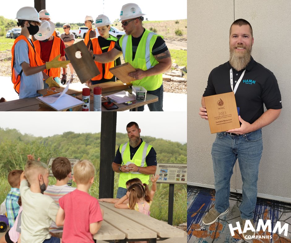 HammCompanies's tweet photo. In case you missed it: Our team recently won the @WildlifeHC's Awareness &amp; Community Engagement Project award for our efforts at the Hamm Sanitary Landfill! Congratulations and many thanks to the team for their hard work and dedication to #sustainability and education. https://t.co/DQ5Hk1nm9b