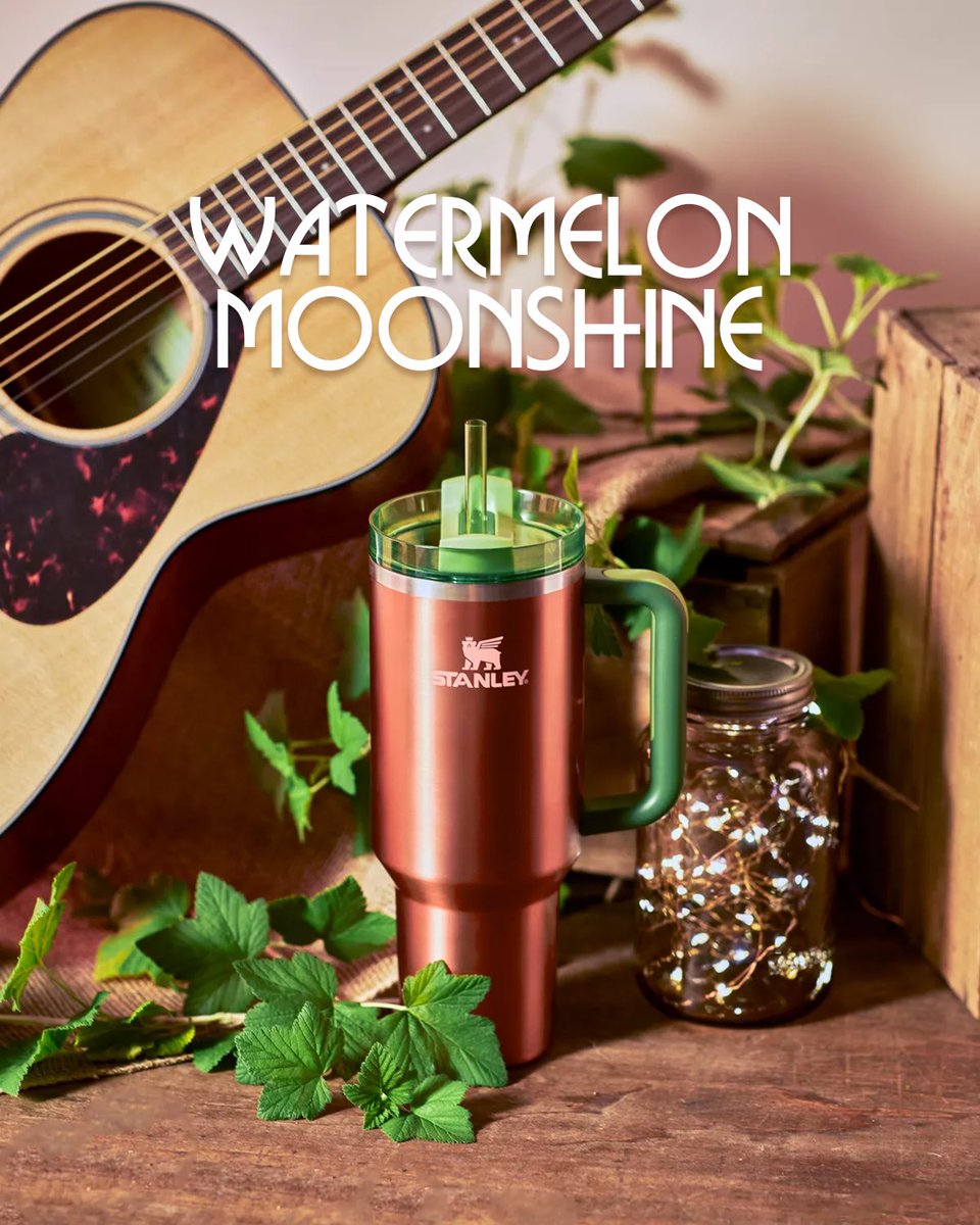 laineywilson's tweet photo. Get yourself some Watermelon Moonshine &amp; pour it into this limited edition Quencher we made with @stanleybrand. It’s perfect for all your summer drinks…I am talking moonshine to water..you will love it. Get yours now! https://t.co/2Nd0SNM2Qh! 🍉 #ad #hydratewithstanley https://t.co/6jwuXfgzfV