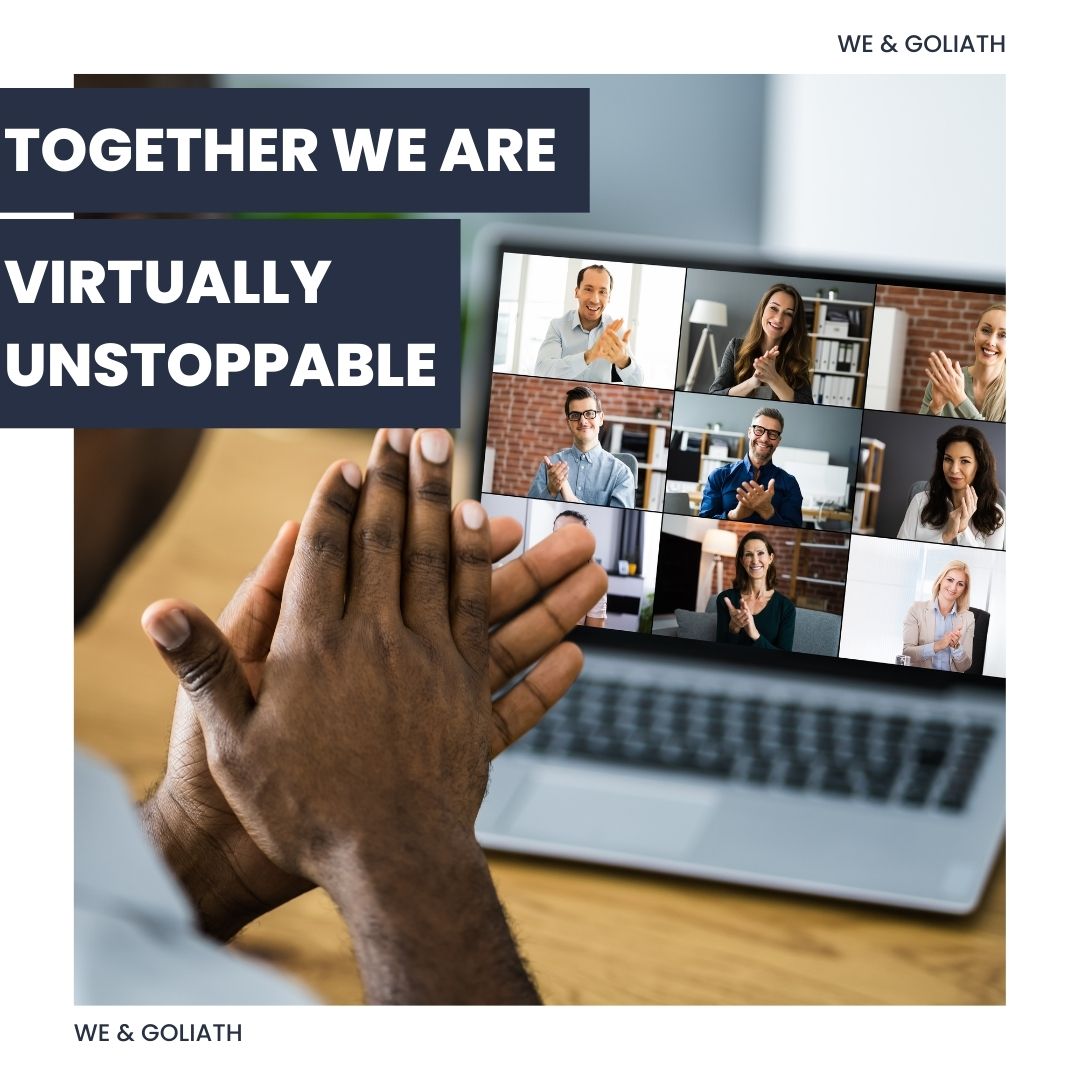 WeandGoliath's tweet photo. Need help creating an extraordinary virtual event? We &amp; Goliath is here for you! 💼💻 Count on our #DigitalMarketing know-how to make your event a resounding success. Contact us today! #VirtualEventExperts
https://t.co/9xecA6XQPU https://t.co/K4WYOoJGMj