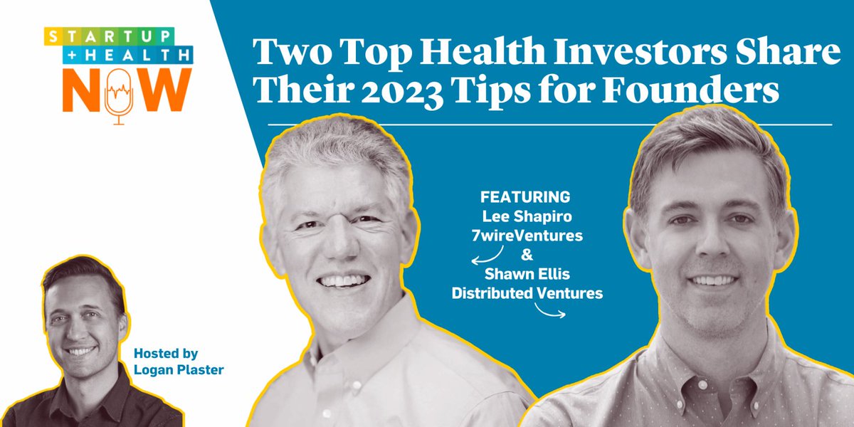 On the latest @startuphealth Now podcast, @leethree (7wireVentures) and @shawndellis728 (Distributed Ventures) join Logan Plaster to share insider insights on the funding landscape and pitch essentials. 🎧 Listen here: bit.ly/43pIt86 #HealthTech #Investment