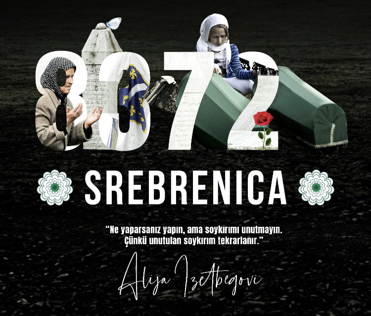 Unutmadık, unutmayacağız, unutturmayacağız…

#Srebrenica 
#SrebrenicaGenocide 
#Srebrenitsa