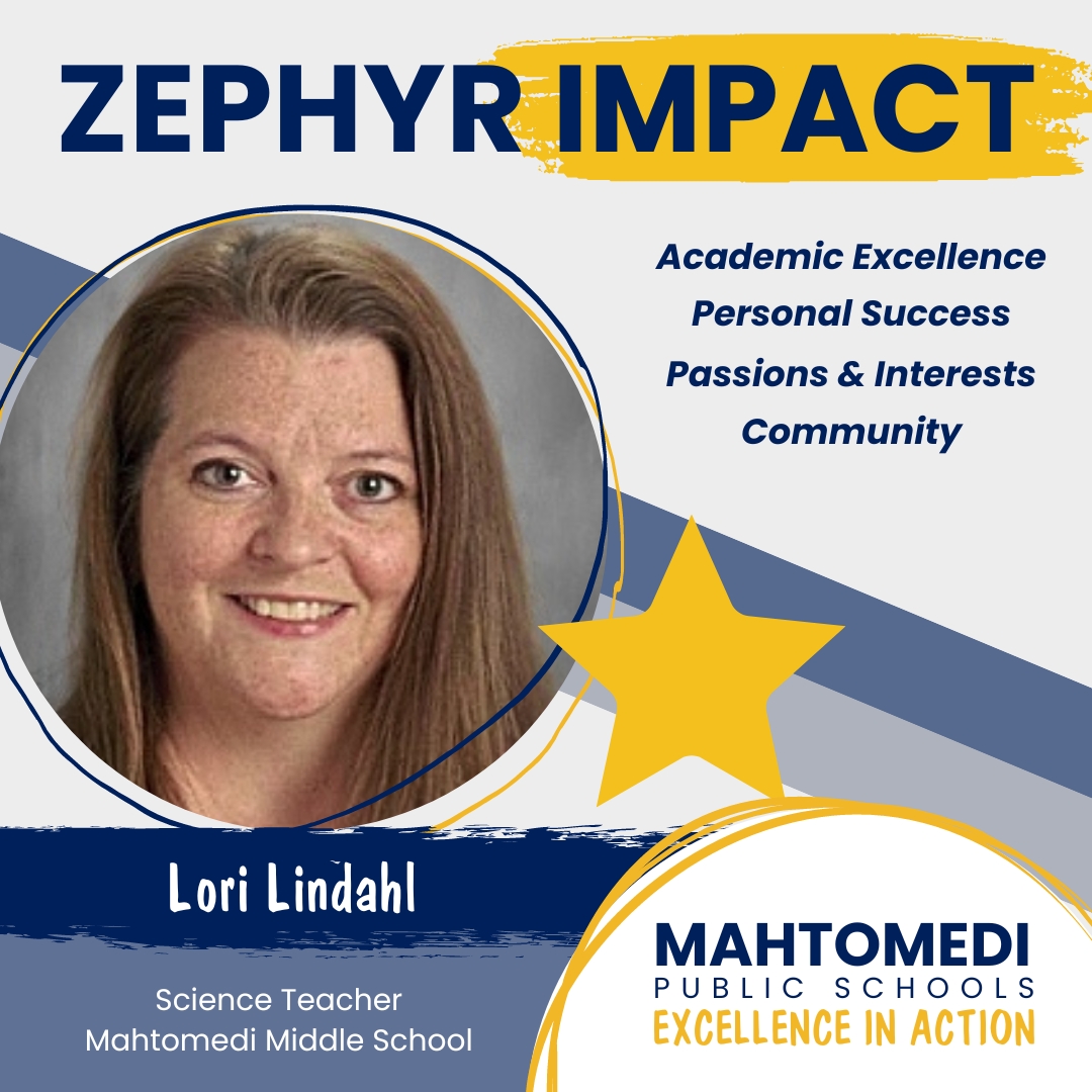 At Mahtomedi Middle School, Science Teacher Lori Lindahl received this note from a student: “She always makes me feel like myself and makes me happy. She is the most amazing teacher I've ever had.”

#WeAre832