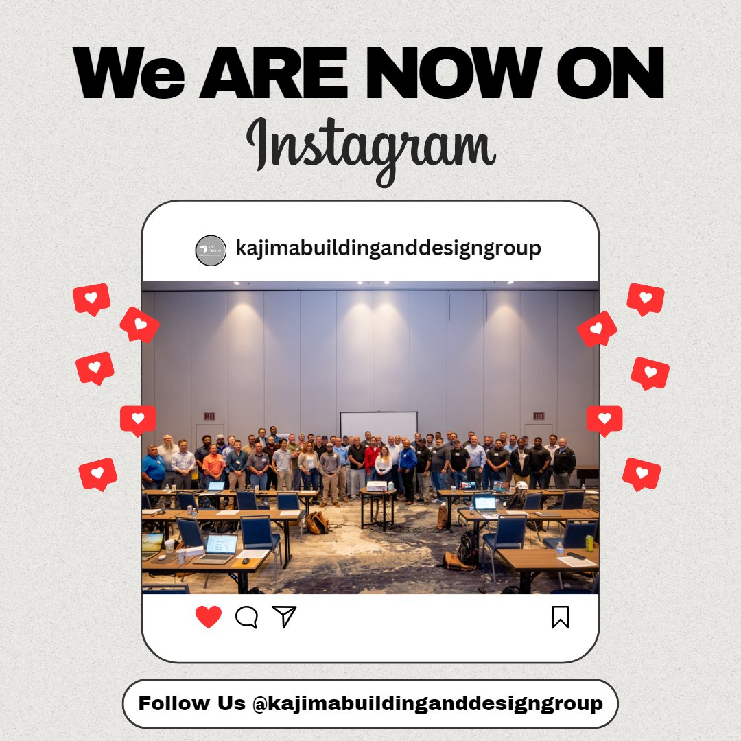 KajimaBDG's tweet photo. Announcement: We're now on Instagram! Make sure to follow us @kajimabuildinganddesigngroup https://t.co/aOmIgem6qZ