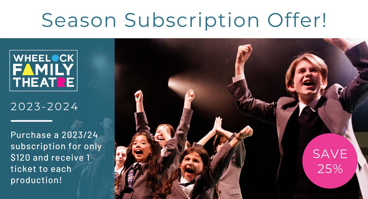 'The Addams Family', 'Mr. Popper's Penguins' and 'A Wrinkle in Time' coming this year! Subscribe to our 2023/24 season today!

wheelockfamilytheatre.org/performances/s… #bostontheatre #bostontheater