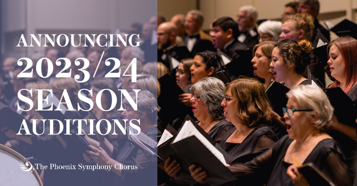 The Phoenix Symphony Chorus is looking for singers!🎤TPS Chorus is the performing partner of The Symphony and is featured in multiple concerts including “Carmina Burana,” “Messiah” and Mahler’s Second Symphony. Auditions will be held on August 7 and 8📅zurl.co/86dP