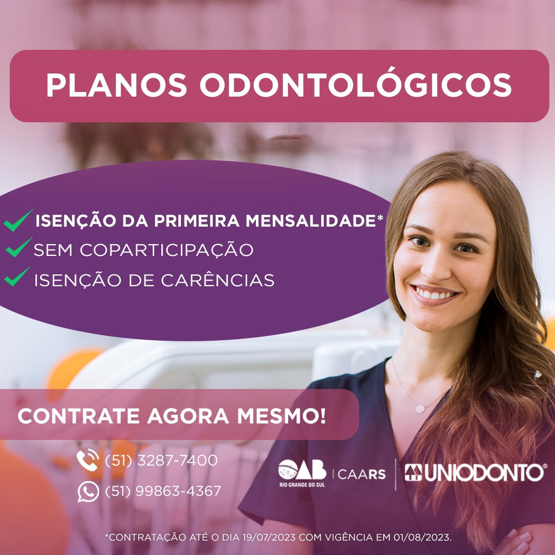 caars's tweet photo. Aproveite a promoção exclusiva que preparamos para o Mês da Advocacia e 
contrate o seu plano odontológico com ISENÇÃO da primeira mensalidade.

Telefone: (51) 3287-7400
WhatsApp: (51) 99863-4367

CUIDAR É BOM, TER CAARS | UNIODONTO É AINDA MELHOR https://t.co/OOplJlu13D