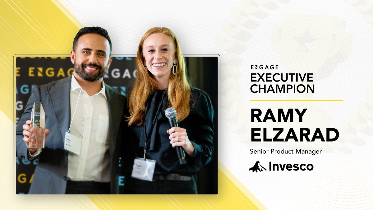 Engage (@engagevc) on Twitter photo Congrats to our Engage Executive Champion Award recipients, <a href="/theGeraffican/">Jack Semrau ✈️</a> from <a href="/Delta/">Delta</a> and <a href="/RamyElzarad/">Ramy.Elzarad</a> from <a href="/InvescoUS/">Invesco US</a>! Congrats to our Engage Executive Champion Award recipients, <a href="/theGeraffican/">Jack Semrau ✈️</a> from <a href="/Delta/">Delta</a> and <a href="/RamyElzarad/">Ramy.Elzarad</a> from <a href="/InvescoUS/">Invesco US</a>!