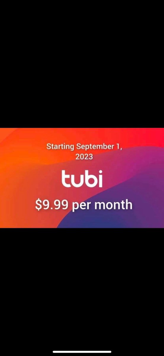 layxsnv's tweet photo. bye bye tubi.. i ain’t paying for shit https://t.co/6PGugwtlGs