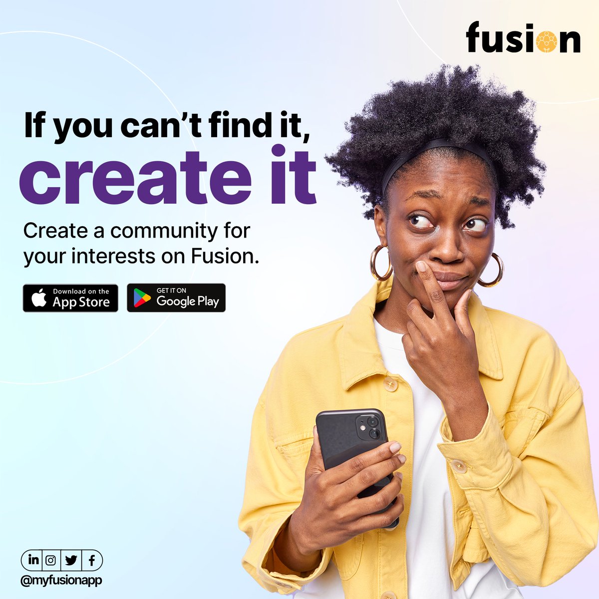 myfusionapp's tweet image. Can't find a community for your interests on Fusion? No problem! Create your own and start connecting with like-minded individuals 💪

Start building communities you care about on Fusion:
fusion.ng

#myfusionapp #myfusioncommunity #communitycreators
