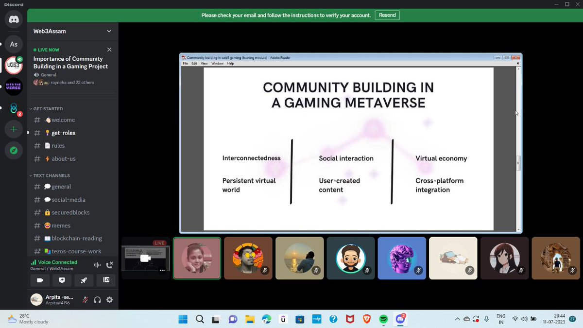 deka97521's tweet photo. @royn_eha, a passionate community builder, shares her insights on building strong gaming communities within the immersive gaming metaverse of @IntoTheVerse_. It was a great session as she unveils the secrets to fostering engagement, connection about web3 gaming. https://t.co/OgG3QpaJiK