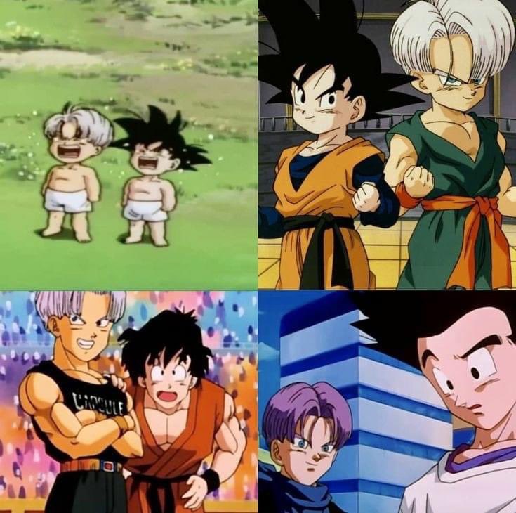 Dbz_nostalgia's tweet photo. Trunks y Goten con el pasar de los años. https://t.co/I12r6r2KdV