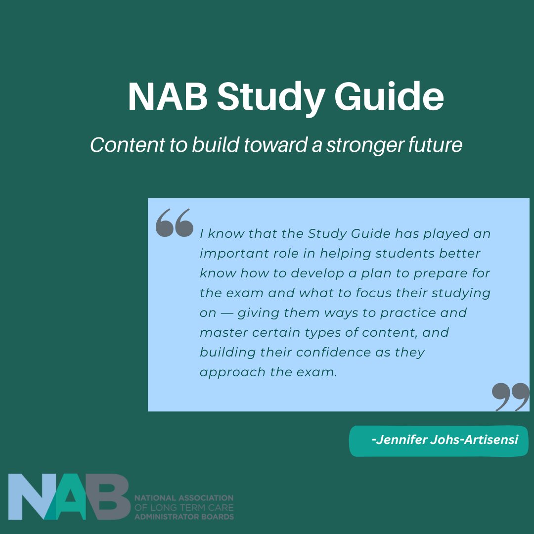 The new NAB Study Guide helps learners develop a long-term study plan, filled with content to prepare them for the future. 

Learn more and purchase the guide: nabweb.org/seeking-licens…