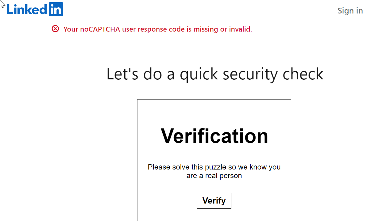 HELP PLEASE <a href="/LinkedIn/">LinkedIn</a>  <a href="/linkedinhelp/">LinkedIn Help</a>. Over 2 weeks, multiple requests for help from you, NO SOLUTION. Multiple browsers, computers and internet connections tried. Caches cleared multiple times - SAME ERROR... We PAY for this service. I NEED this service for work.