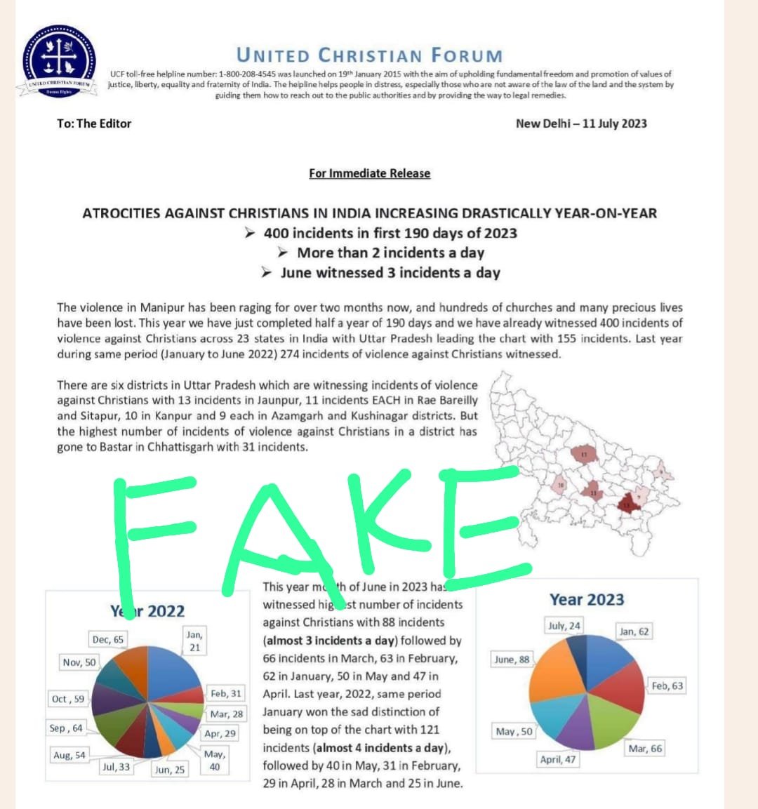 LegalLro's tweet photo. LRO lawyers will seek details from UCF's @ACMichael1 substantiating claims of 400 attacks against Christians in 2023; failing to do so We will move 100 Cr court suit against A C Michael.
Concocted #Goebbelsian persecution stories to beg money won't to tolerated anymore! @AmitShah https://t.co/PxSVcCybxm
