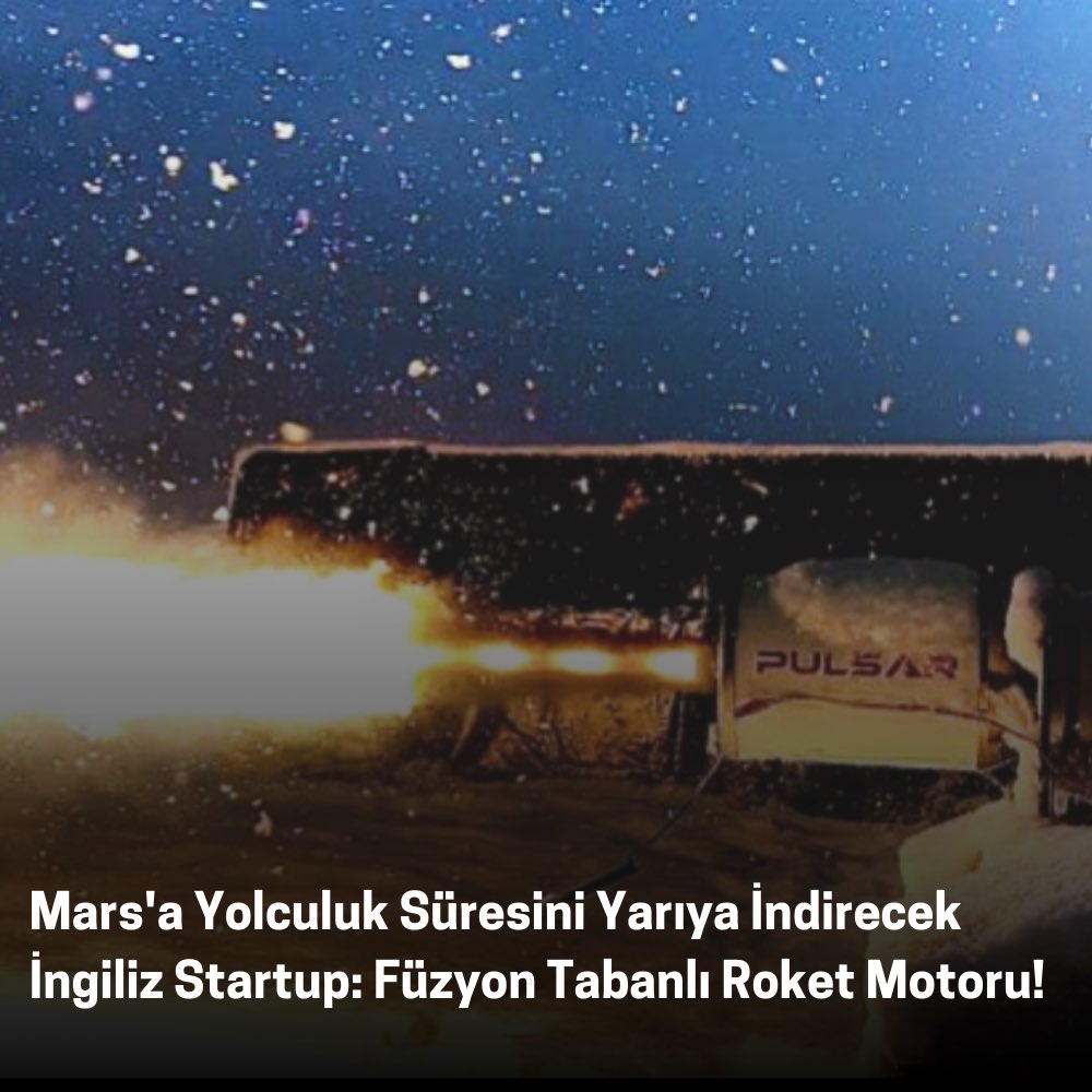 Pulsar Fusion adlı havacılık şirketi, bu sistemle 805,000 km/s hızı aşmayı ve güneş sisteminin en yüksek sıcaklıklarına ulaşmayı planlıyor. Nükleer füzyon kullanarak çalışan bu motor, güneşe enerjisini veren reaksiyonu kullanacak.

Haber Detayı: ioturkiye.com/2023/07/marsa-…