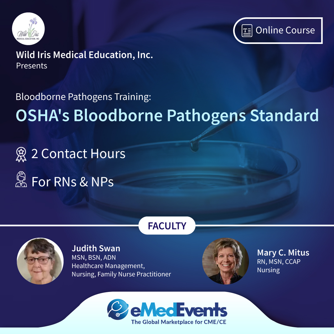 eMedEvents's tweet photo. Stay up-to-date on the latest bloodborne pathogens training with Wild Iris Medical Education Inc.
Register now: https://t.co/IyojtWbtFu
#TextbasedCME #BBP #OSHA #PPE #Nursing #CriticalCareMedicine #PublicHealth #Nursing #CME #CE #GlobalCME #meded #eMedEvents https://t.co/RJmVbYHAdn
