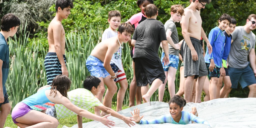 SSASummer's tweet image. Our campers beat the heat last week with a giant slip-n-slide at Camp Ren. We know you're jealous! 🛝💦☀️ #ssasummer @shady_side