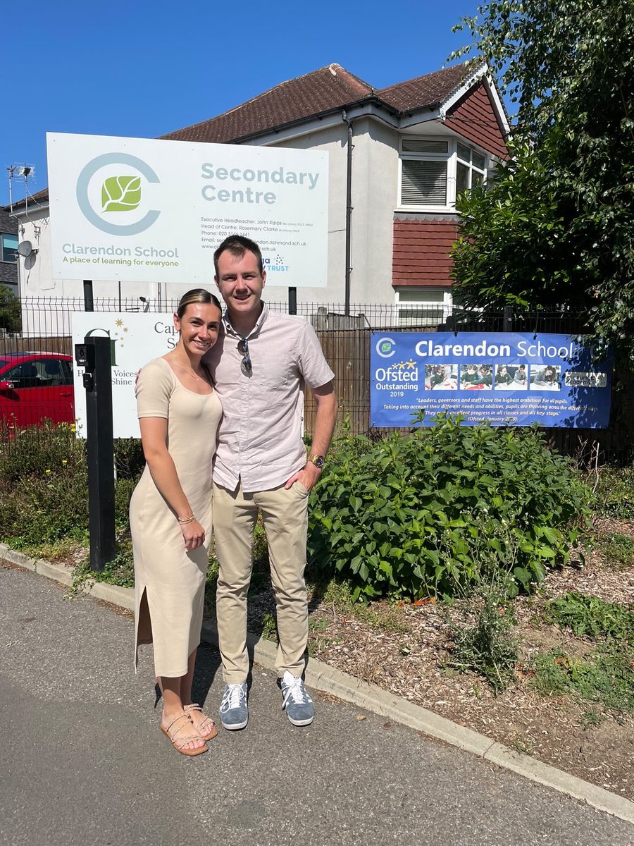 KMHSAlumni's tweet photo. Ryan Romaine and Stephanie Conrade both 2019 graduates of KMHS, visited the Clarendon School for children with differing abilities in London, England, with Molloy University this past week! https://t.co/uPUFHA1Vfm