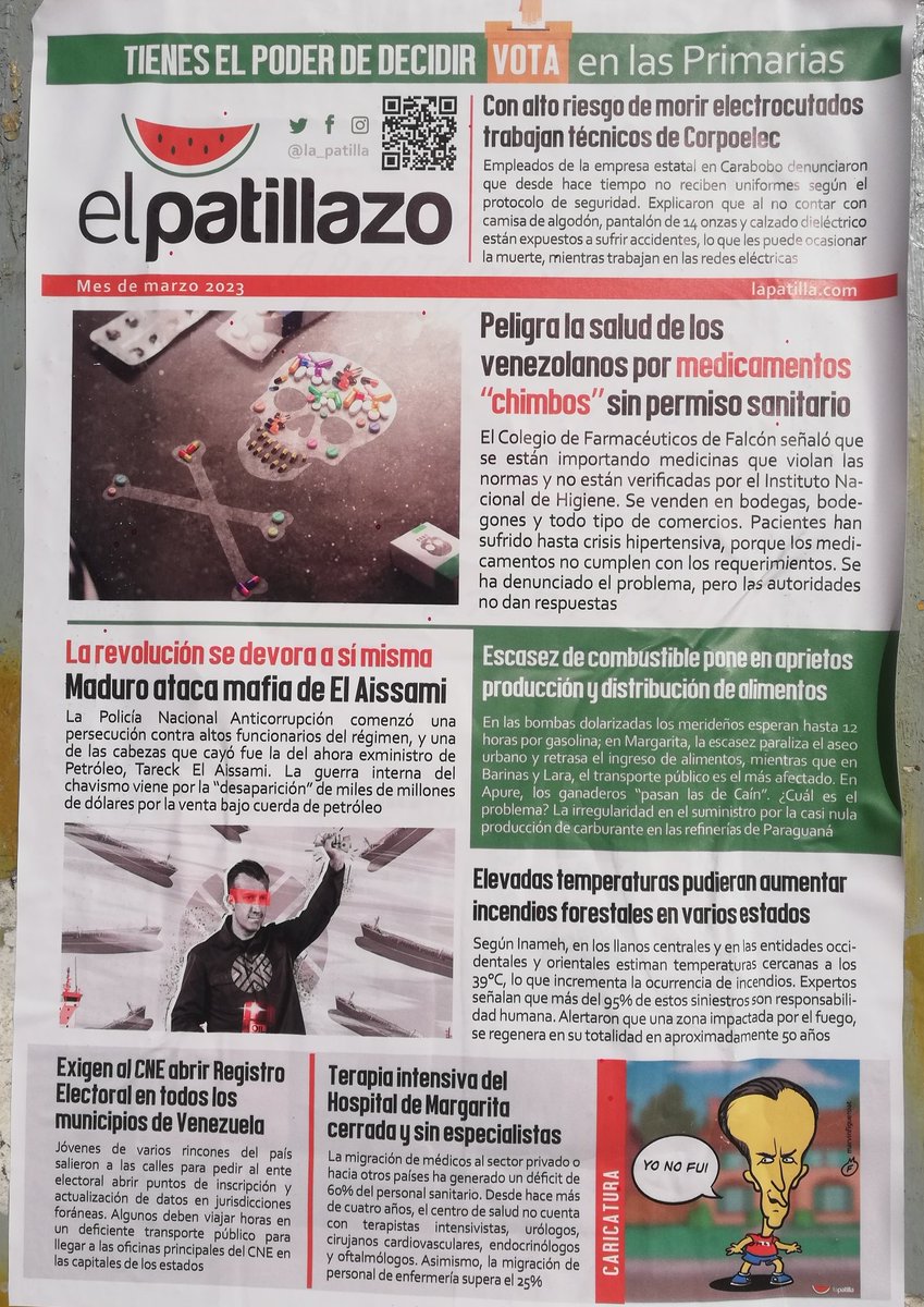 duvan_galbis's tweet photo. ¿𝗧𝗲 𝗵𝗮𝘀 𝗱𝗮𝗱𝗼 𝗰𝘂𝗲𝗻𝘁𝗮? Que en los últimos meses del #año2023 se observan "carteles informativos" del medio de comunicación @la_patilla en kioscos, portones, paredes y gacetas telefonías #cantv en Caracas y Miranda. ¿Qué opinas al respecto?
#11Julio
#DuvanInforma https://t.co/OnUhN4umc3