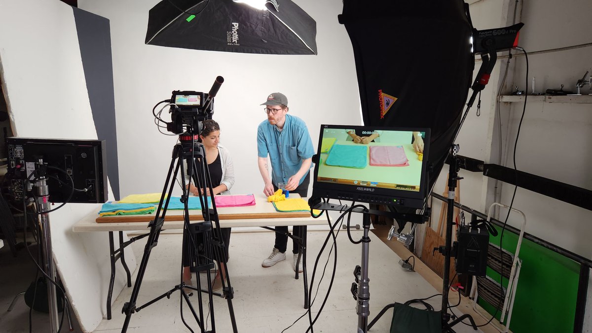 HawkeVideo's tweet image. Last month, we lent out our studio space to one of our longtime friends and talented director, Mike Dennis. We try our best to always make our studio a multifaceted and highly adaptable space so that anyone (ourselves included) can quickly transform it into whatever is required.