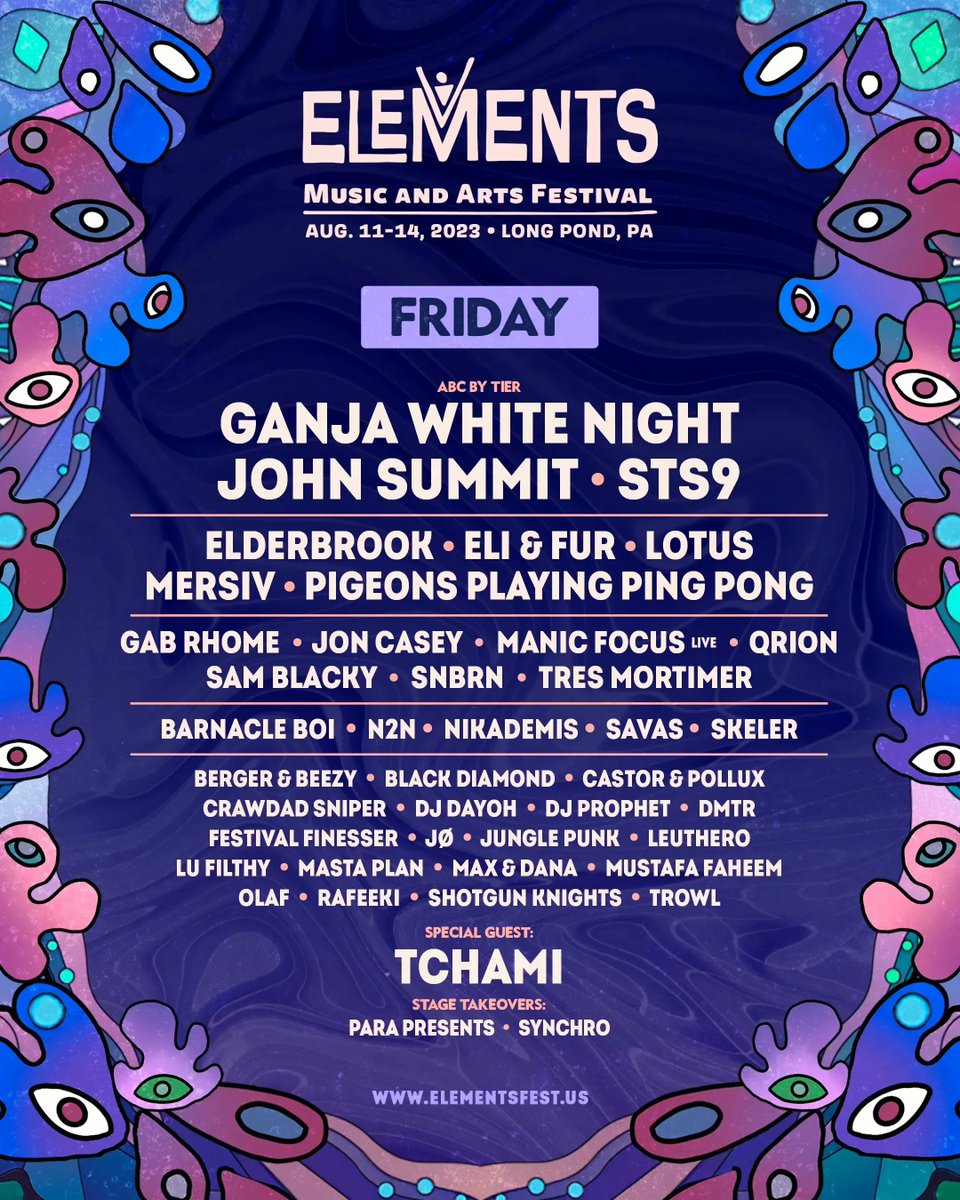elementsfest_'s tweet photo. Looking for this? 🤩 Your #EMF23 Lineup by Day just dropped! We can't wait to embark on a new adventure with you every day 🙌 Which day is speaking to you the most? 

Grab your passes before it's too late 👀 https://t.co/SWyUng1H3p https://t.co/iQOlAUO5Gm