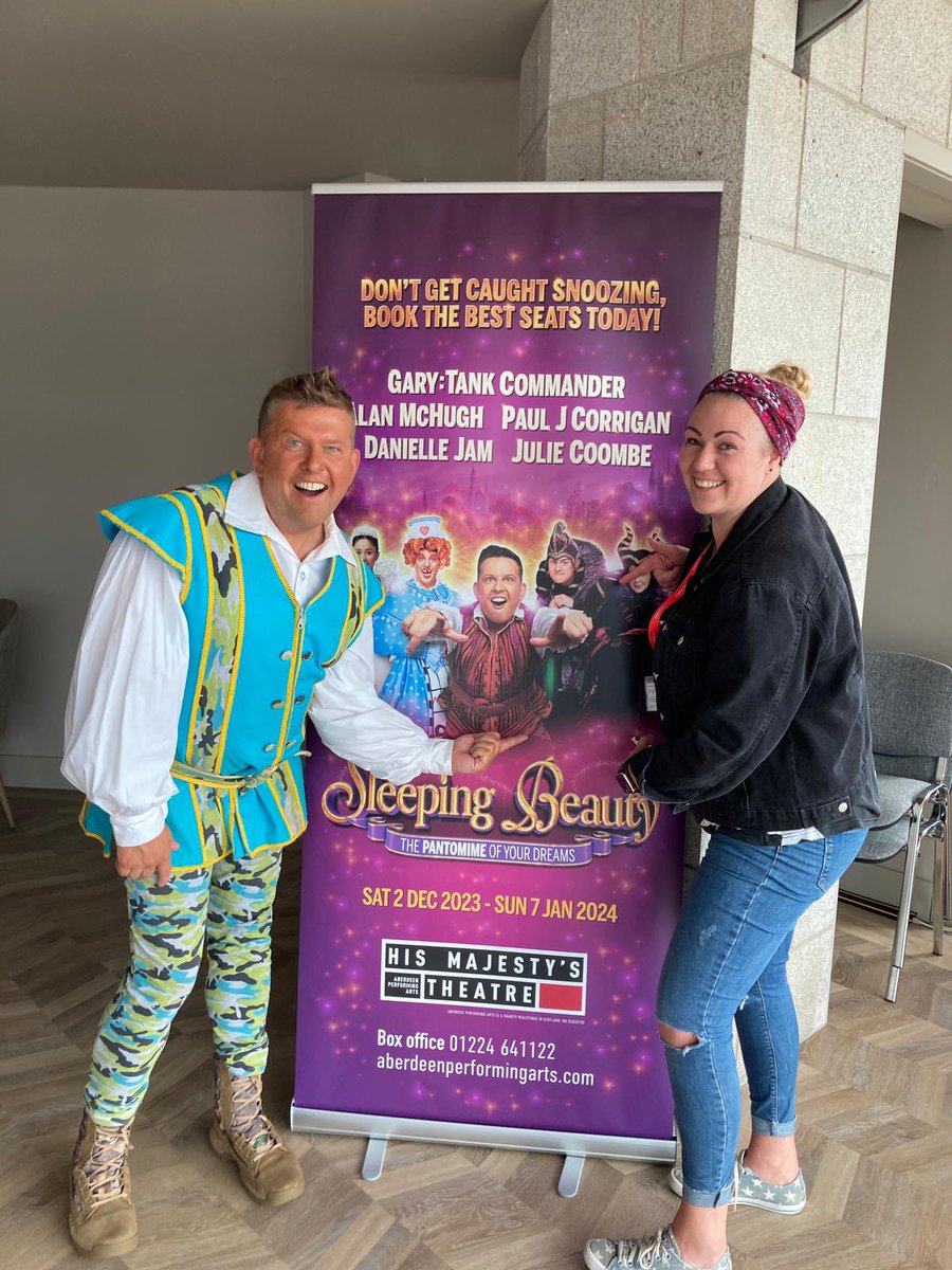 Had a cheesey chat with <a href="/GARYTANK/">GARY MCLINTOCH</a> at the Panto launch this morning. 

He’s in Sleeping Beauty at His Majesty’s Theatre (Aberdeen) this December! 

Hear the full chat tomorrow morning after 7:30 on <a href="/originalfm/">Original 106 Aberdeen</a>