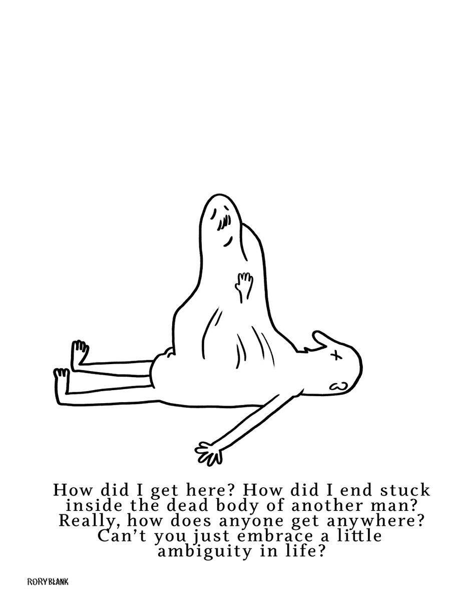 stuck inside a dead body