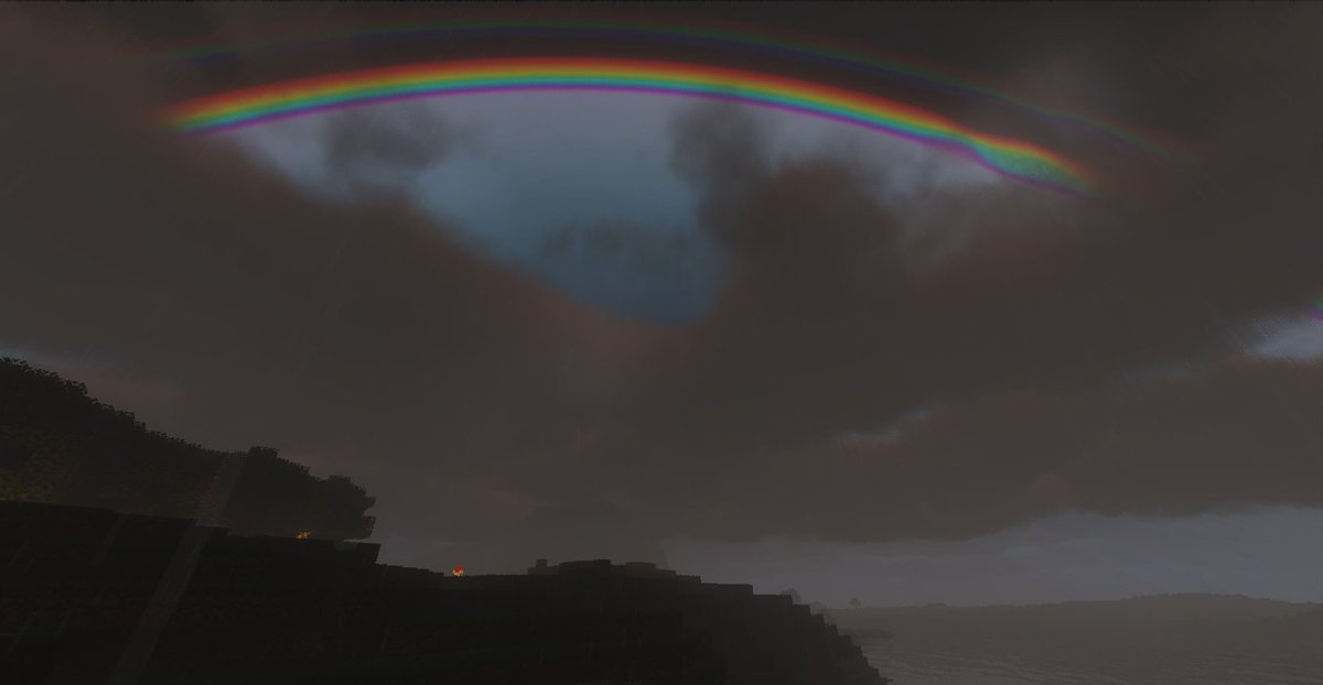 GGalaxy_'s tweet photo. Schaut mal! N Regenbogen in #Minecraft OvO https://t.co/talgc29cmA